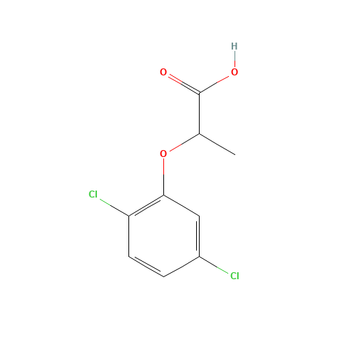 2-(2,5-dichlorophenoxy)propanoic acid (CAS: 6965-71-5) - Chemical Structure and Molecular Formula 