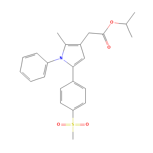 propan-2-yl 2-[2-methyl-5-(4-methylsulfonylphenyl)-1-phenylpyrrol-3-yl]acetate (CAS: 1005451-38-6) - Related Chemical Product