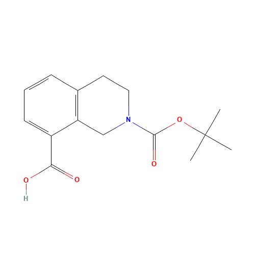 2-[(2-methylpropan-2-yl)oxycarbonyl]-3,4-dihydro-1H-isoquinoline-8-carboxylic acid (CAS: 878798-87-9) - Related Chemical Product