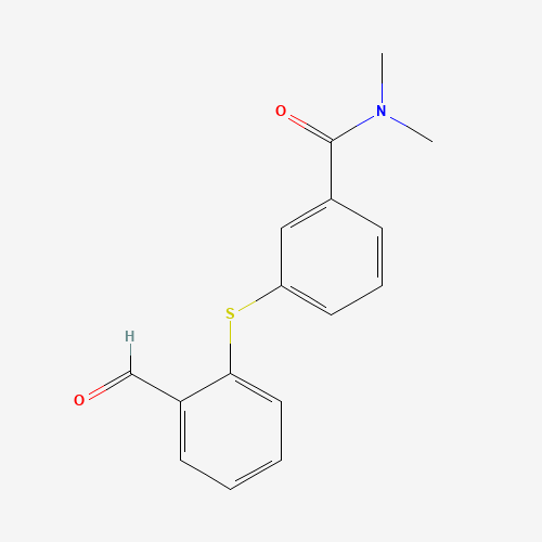 3-(2-formylphenyl)sulfanyl-N,N-dimethylbenzamide (CAS: 1415042-48-6) - Chemical Structure and Molecular Formula 