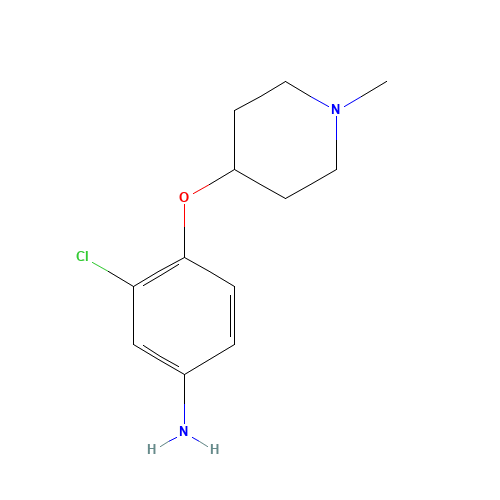 3-chloro-4-(1-methylpiperidin-4-yl)oxyaniline (CAS: 470476-91-6) - Related Chemical Product