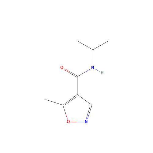 5-methyl-N-propan-2-yl-1,2-oxazole-4-carboxamide (CAS: 478047-70-0) - Chemical Structure and Molecular Formula 