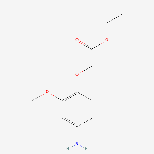 ethyl 2-(4-amino-2-methoxyphenoxy)acetate (CAS: 158425-74-2) - Chemical Structure and Molecular Formula 