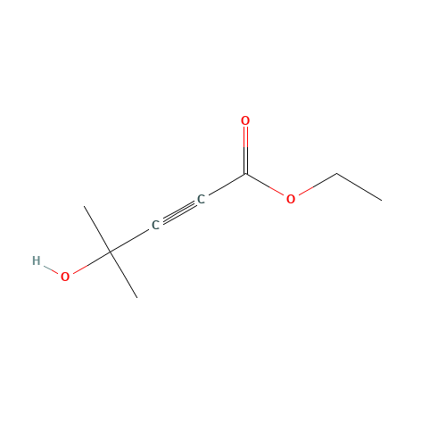 ethyl 4-hydroxy-4-methylpent-2-ynoate (CAS: 72601-11-7) - Chemical Structure and Molecular Formula 