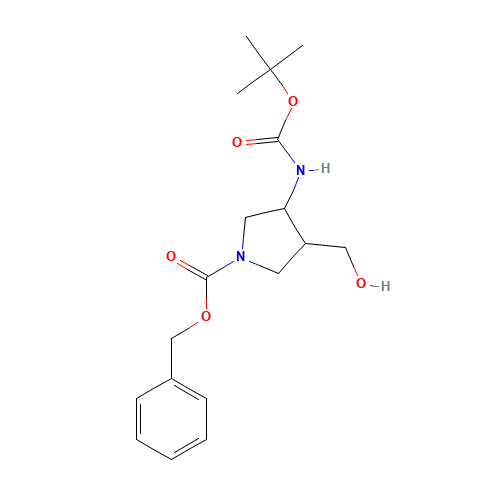 benzyl 3-(hydroxymethyl)-4-[(2-methylpropan-2-yl)oxycarbonylamino]pyrrolidine-1-carboxylate (CAS: 1255099-67-2) - Related Chemical Product