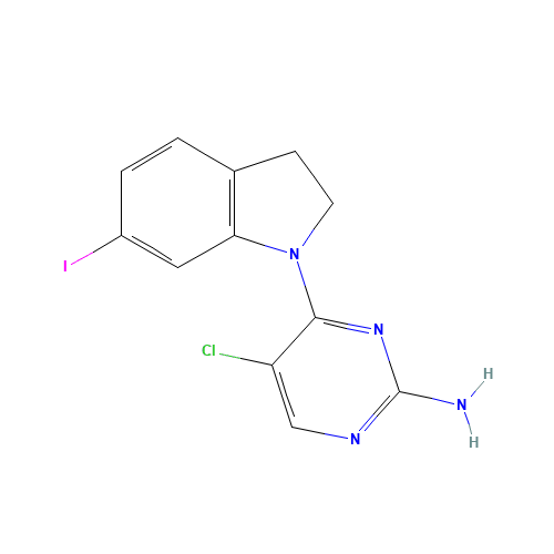 5-chloro-4-(6-iodo-2,3-dihydroindol-1-yl)pyrimidin-2-amine (CAS: 1202764-88-2) - Related Chemical Product