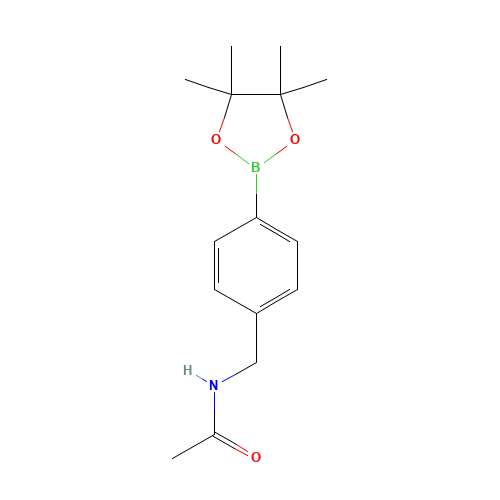 N-[[4-(4,4,5,5-tetramethyl-1,3,2-dioxaborolan-2-yl)phenyl]methyl]acetamide (CAS: 1235450-93-7) - Related Chemical Product
