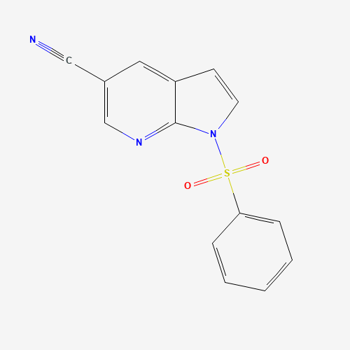 1-(benzenesulfonyl)pyrrolo[2,3-b]pyridine-5-carbonitrile (CAS: 1015608-95-3) - Chemical Structure and Molecular Formula 