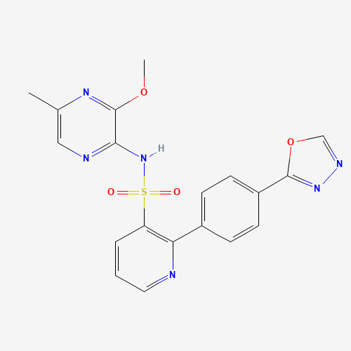 N-(3-methoxy-5-methylpyrazin-2-yl)-2-[4-(1,3,4-oxadiazol-2-yl)phenyl]pyridine-3-sulfonamide (CAS: 186497-07-4) - Related Chemical Product