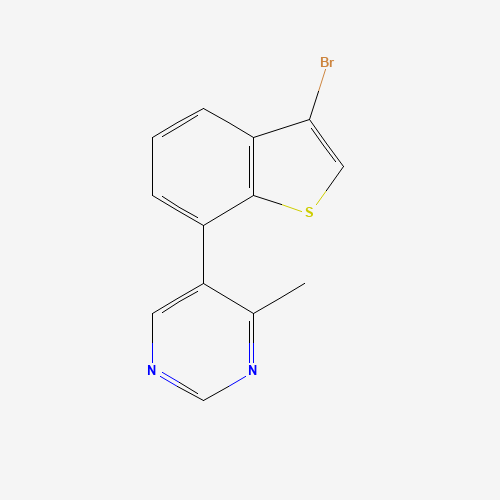 5-(3-bromo-1-benzothiophen-7-yl)-4-methylpyrimidine (CAS: 1428882-25-0) - Chemical Structure and Molecular Formula 