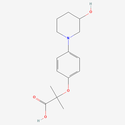 2-[4-(3-hydroxypiperidin-1-yl)phenoxy]-2-methylpropanoic acid (CAS: 39099-51-9) - Related Chemical Product