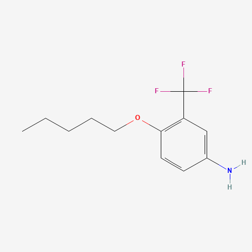4-pentoxy-3-(trifluoromethyl)aniline (CAS: 832099-33-9) - Chemical Structure and Molecular Formula 