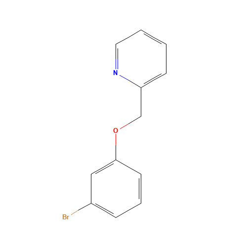 2-[(3-bromophenoxy)methyl]pyridine (CAS: 488799-65-1) - Chemical Structure and Molecular Formula 