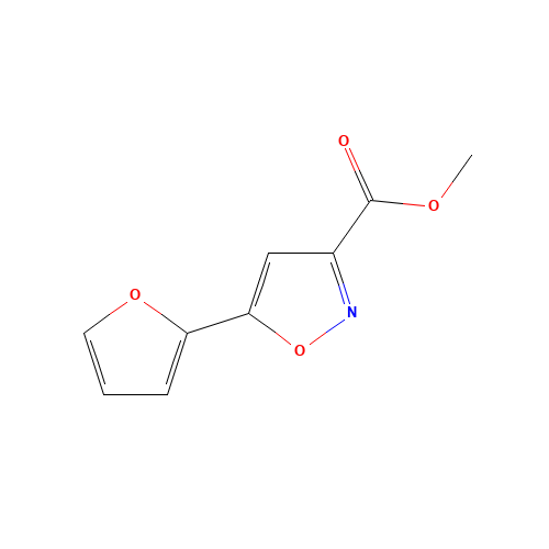 methyl 5-(furan-2-yl)-1,2-oxazole-3-carboxylate (CAS: 33545-41-4) - Chemical Structure and Molecular Formula 