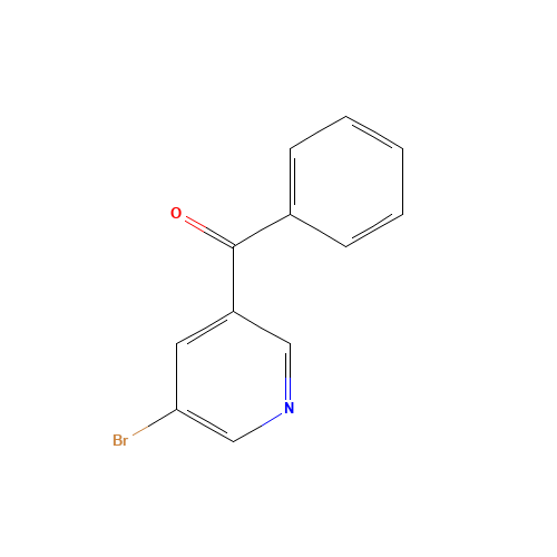 (5-bromopyridin-3-yl)-phenylmethanone (CAS: 59105-50-9) - Chemical Structure and Molecular Formula 