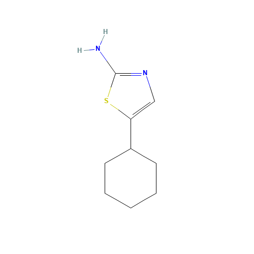 5-cyclohexyl-1,3-thiazol-2-amine (CAS: 851233-58-4) - Chemical Structure and Molecular Formula 