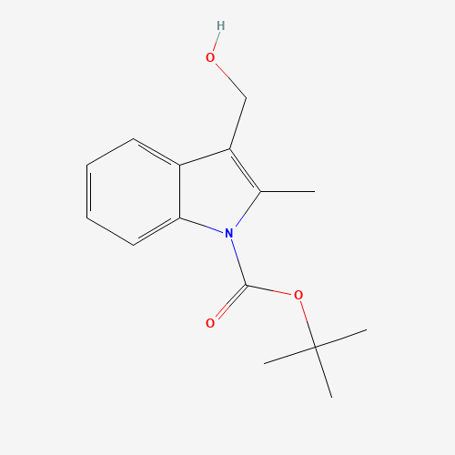 tert-butyl 3-(hydroxymethyl)-2-methylindole-1-carboxylate (CAS: 914349-13-6) - Chemical Structure and Molecular Formula 
