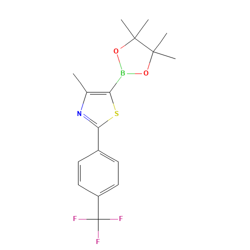 4-methyl-5-(4,4,5,5-tetramethyl-1,3,2-dioxaborolan-2-yl)-2-[4-(trifluoromethyl)phenyl]-1,3-thiazole (CAS: 690631-96-0) - Related Chemical Product