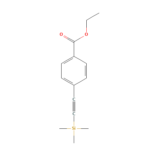 ethyl 4-(2-trimethylsilylethynyl)benzoate (CAS: 150969-54-3) - Chemical Structure and Molecular Formula 