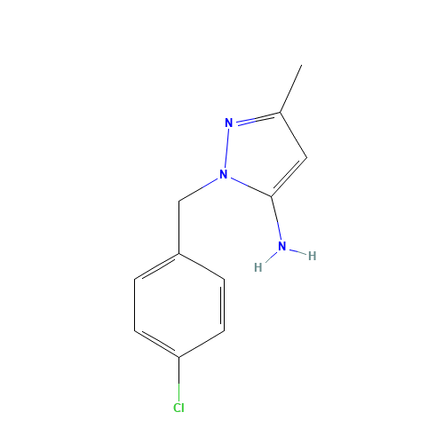 2-[(4-chlorophenyl)methyl]-5-methylpyrazol-3-amine (CAS: 3524-41-2) - Related Chemical Product