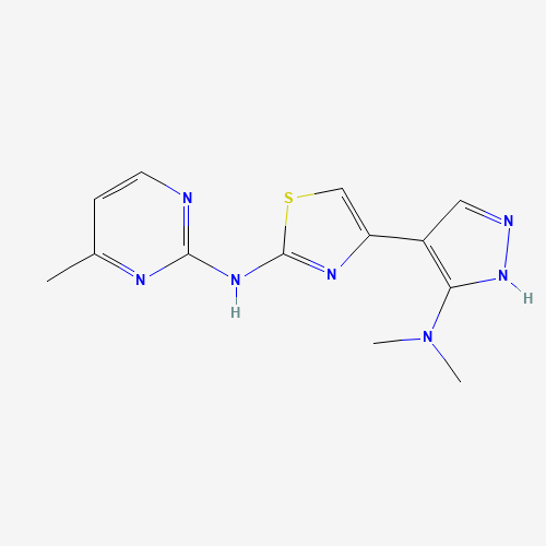 4-[5-(dimethylamino)-1H-pyrazol-4-yl]-N-(4-methylpyrimidin-2-yl)-1,3-thiazol-2-amine (CAS: 1235313-22-0) - Related Chemical Product