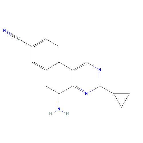 4-[4-(1-aminoethyl)-2-cyclopropylpyrimidin-5-yl]benzonitrile (CAS: 918422-33-0) - Related Chemical Product