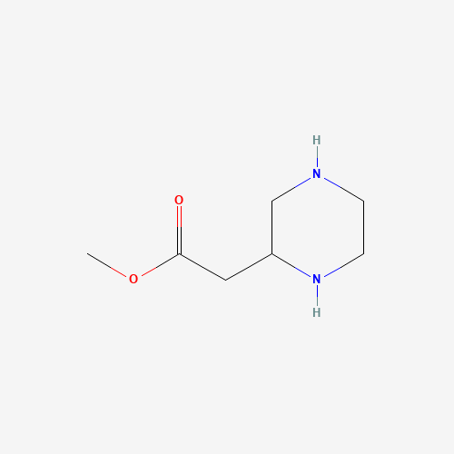 methyl 2-piperazin-2-ylacetate (CAS: 368441-98-9) - Chemical Structure and Molecular Formula 