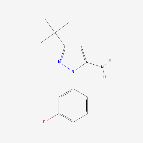 5-tert-butyl-2-(3-fluorophenyl)pyrazol-3-amine (CAS: 476637-06-6) - Related Chemical Product