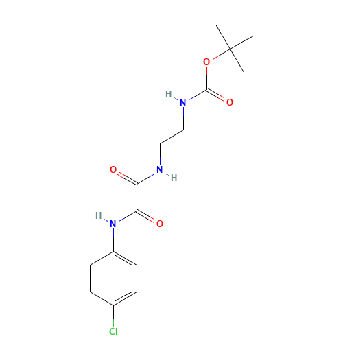 tert-butyl N-[2-[[2-(4-chloroanilino)-2-oxoacetyl]amino]ethyl]carbamate (CAS: 721926-84-7) - Chemical Structure and Molecular Formula 