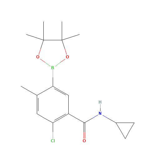 2-chloro-N-cyclopropyl-4-methyl-5-(4,4,5,5-tetramethyl-1,3,2-dioxaborolan-2-yl)benzamide (CAS: 1019918-90-1) - Related Chemical Product