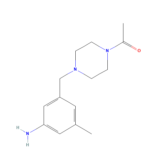 1-[4-[(3-amino-5-methylphenyl)methyl]piperazin-1-yl]ethanone (CAS: 496795-23-4) - Related Chemical Product
