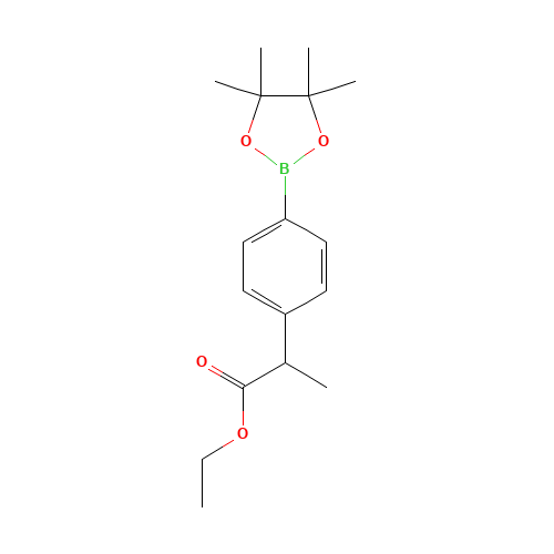ethyl 2-[4-(4,4,5,5-tetramethyl-1,3,2-dioxaborolan-2-yl)phenyl]propanoate (CAS: 1228690-28-5) - Related Chemical Product