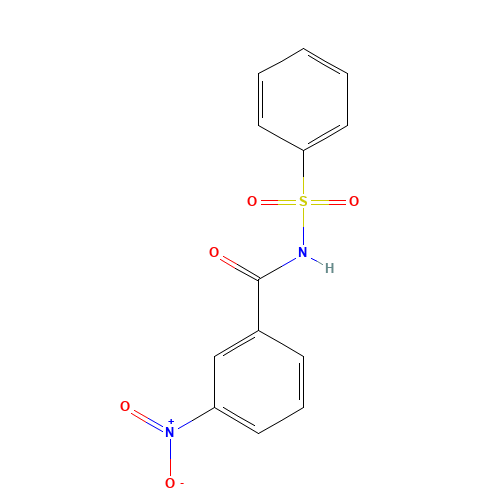 N-(benzenesulfonyl)-3-nitrobenzamide (CAS: 33920-47-7) - Chemical Structure and Molecular Formula 