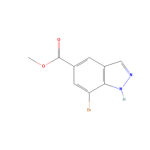 methyl 7-bromo-1H-indazole-5-carboxylate (CAS: 1427460-96-5) - Chemical Structure and Molecular Formula 