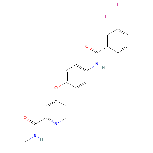 N-methyl-4-[4-[[3-(trifluoromethyl)benzoyl]amino]phenoxy]pyridine-2-carboxamide (CAS: 1125780-41-7) - Related Chemical Product