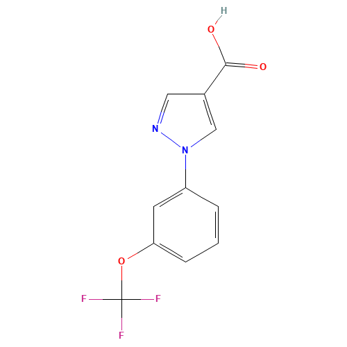1-[3-(trifluoromethoxy)phenyl]pyrazole-4-carboxylic acid (CAS: 1260773-08-7) - Related Chemical Product