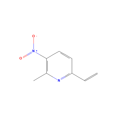 6-ethenyl-2-methyl-3-nitropyridine (CAS: 1246533-41-4) - Chemical Structure and Molecular Formula 