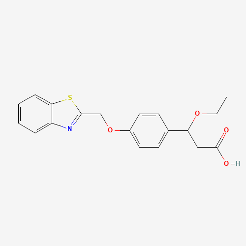 3-[4-(1,3-benzothiazol-2-ylmethoxy)phenyl]-3-ethoxypropanoic acid (CAS: 1202576-23-5) - Related Chemical Product