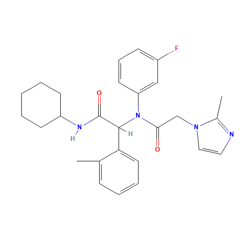 N-cyclohexyl-2-(3-fluoro-N-[2-(2-methylimidazol-1-yl)acetyl]anilino)-2-(2-methylphenyl)acetamide (CAS: 1355326-35-0) - Related Chemical Product
