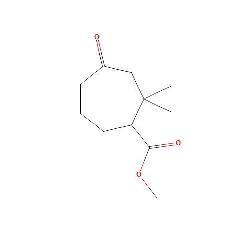 methyl 2,2-dimethyl-4-oxocycloheptane-1-carboxylate (CAS: 1312536-47-2) - Chemical Structure and Molecular Formula 
