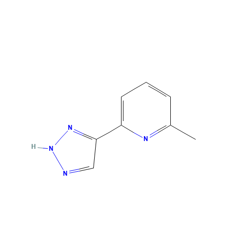 2-methyl-6-(2H-triazol-4-yl)pyridine (CAS: 369363-75-7) - Chemical Structure and Molecular Formula 