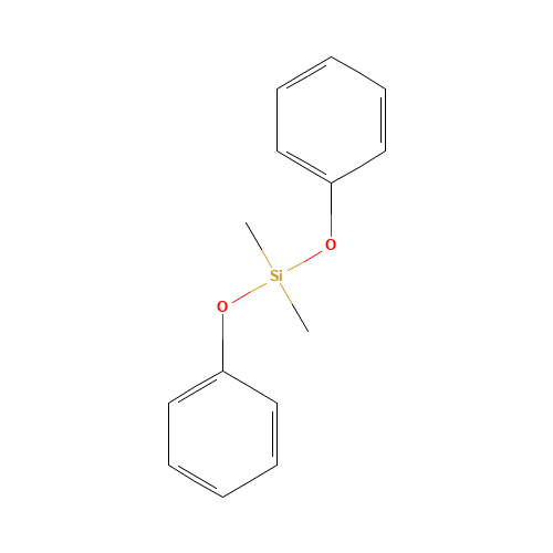 dimethyl(diphenoxy)silane (CAS: 3440-02-6) - Chemical Structure and Molecular Formula 