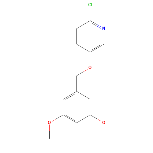 2-chloro-5-[(3,5-dimethoxyphenyl)methoxy]pyridine (CAS: 1453212-28-6) - Chemical Structure and Molecular Formula 