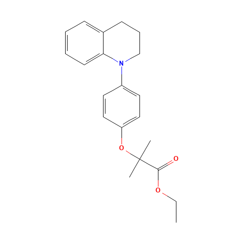 ethyl 2-[4-(3,4-dihydro-2H-quinolin-1-yl)phenoxy]-2-methylpropanoate (CAS: 39099-36-0) - Related Chemical Product