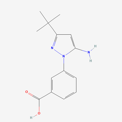 3-(5-amino-3-tert-butylpyrazol-1-yl)benzoic acid (CAS: 725685-93-8) - Related Chemical Product