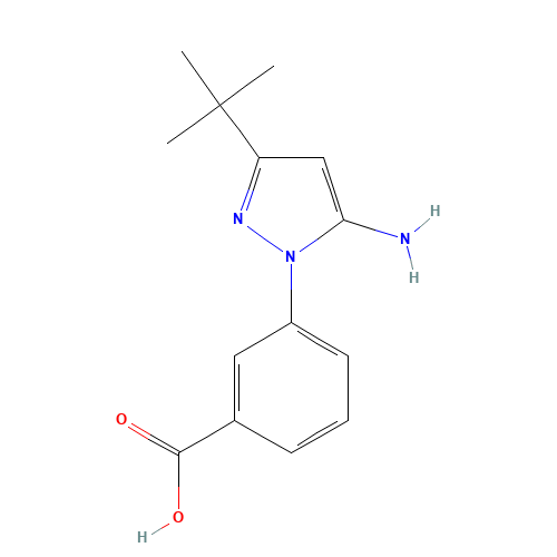 3-(5-amino-3-tert-butylpyrazol-1-yl)benzoic acid (CAS: 725685-93-8) - Related Chemical Product