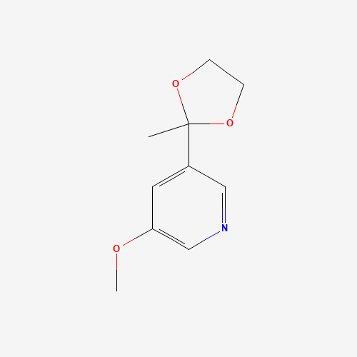 3-methoxy-5-(2-methyl-1,3-dioxolan-2-yl)pyridine (CAS: 1072933-64-2) - Related Chemical Product
