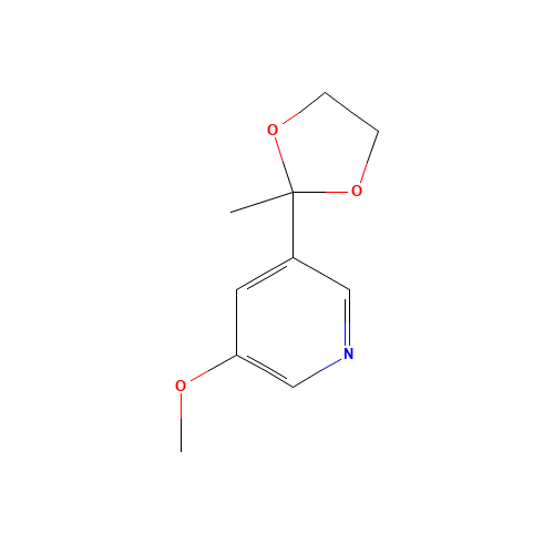 3-methoxy-5-(2-methyl-1,3-dioxolan-2-yl)pyridine (CAS: 1072933-64-2) - Related Chemical Product