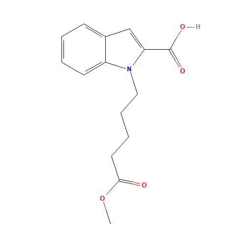 1-(5-methoxy-5-oxopentyl)indole-2-carboxylic acid (CAS: 1042354-79-9) - Related Chemical Product