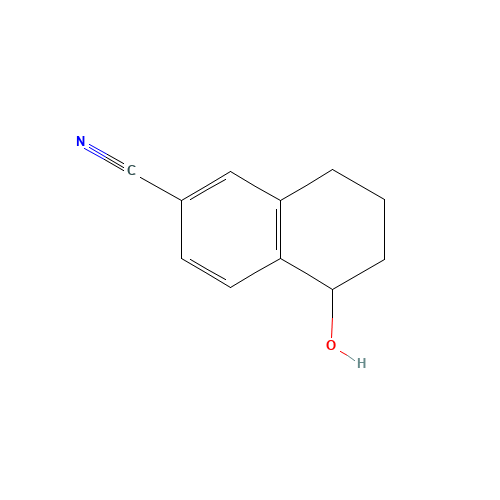 5-hydroxy-5,6,7,8-tetrahydronaphthalene-2-carbonitrile (CAS: 1315479-99-2) - Chemical Structure and Molecular Formula 